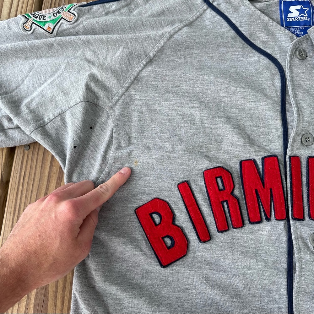 Vintage Birmingham Barons Starter Negro League 1944 Throwback Jersey Large - Picture 6 of 8